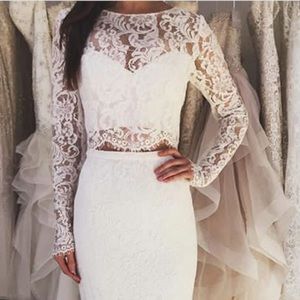 Theia Ada and Ines two piece wedding dress